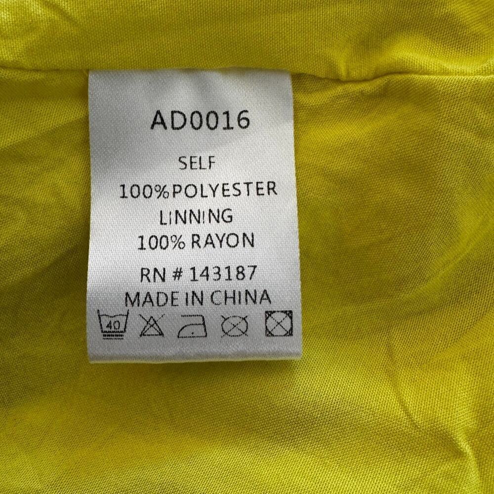DANCE & MARVEL Lemon Yellow Slip Dress with Slight Cowl Neck in Sz Med - Picture 5 of 6